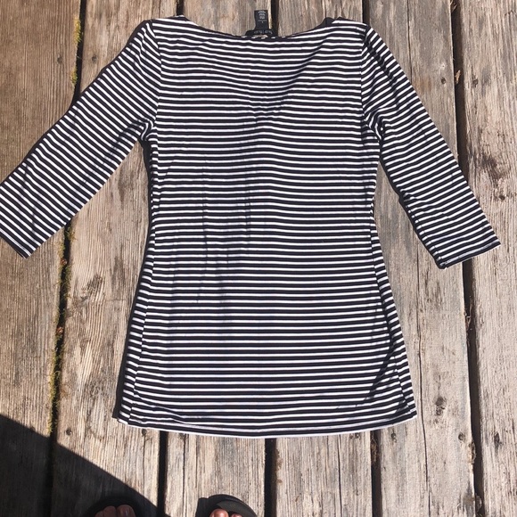 White House Black Market Striped Blouse sz S - Picture 6 of 12